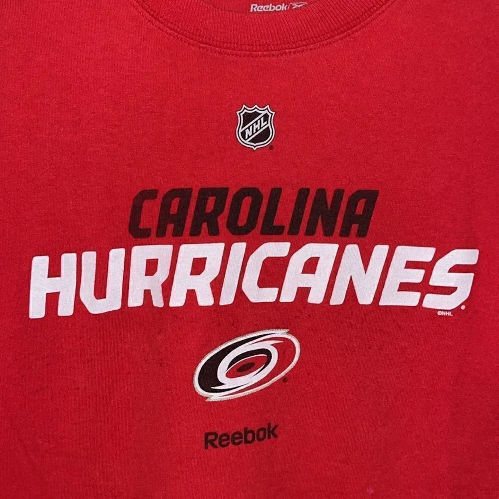 Vintage red Reebok NHL shield Carolina Hurricanes t shirt S men’s (youth XL) - Picture 2 of 3